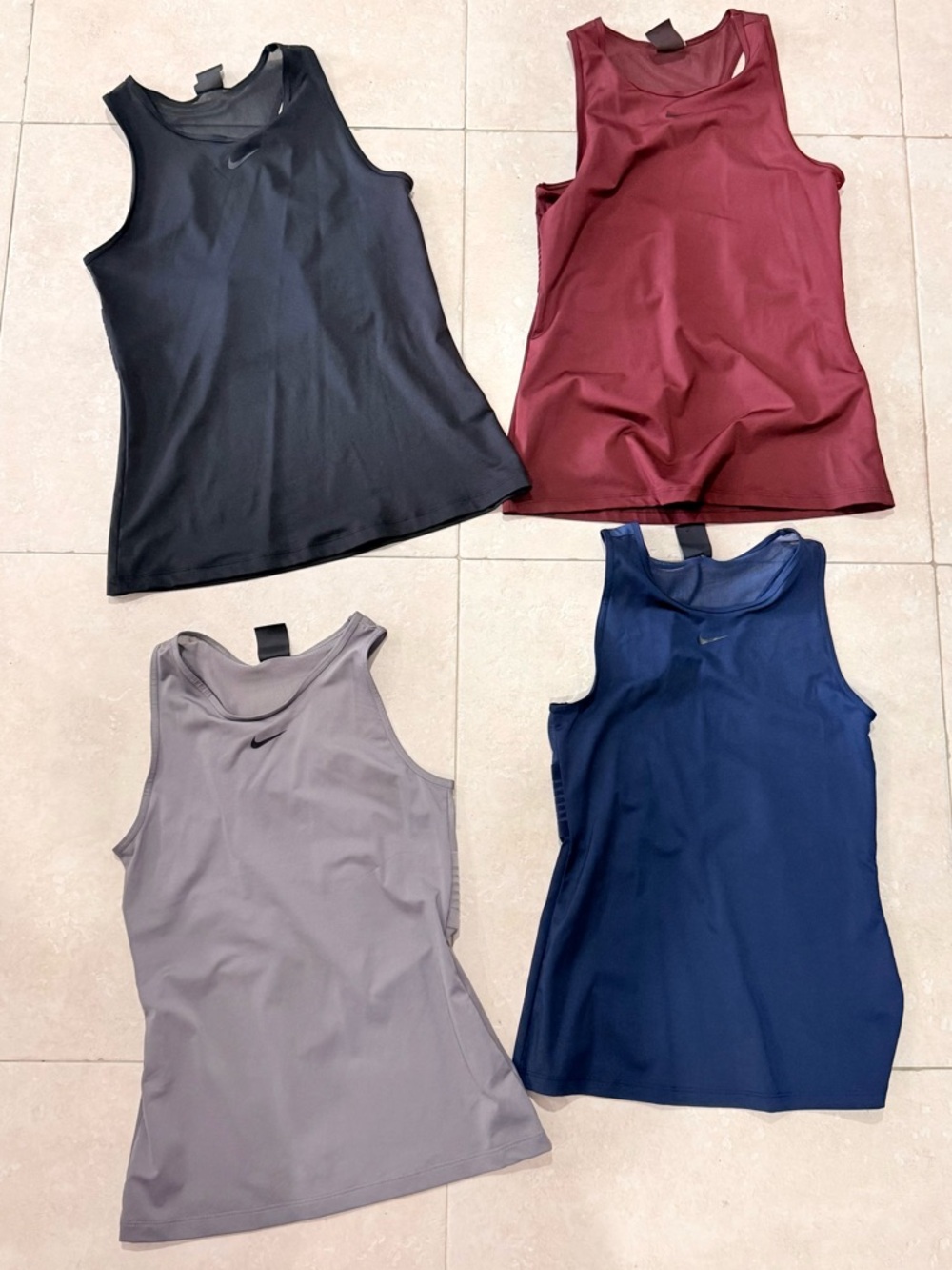 Nike Pro Racerback Tank Tops Dri Fit - Black, Burgundy, Gray, Navy: Size XS